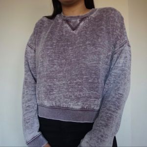 Kendall & Kylie Purple Cropped Sweater